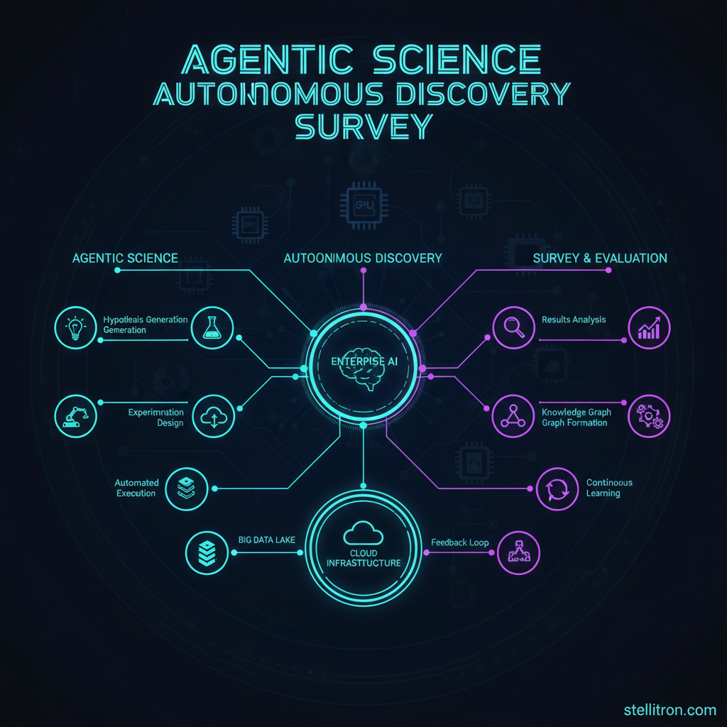 From AI for Science to Agentic Science: A Survey on Autonomous Scientific Discovery From AI for Science to Agentic Science: A Survey on Autonomous Scientific Discovery - Technical analysis infographic for Enterprise AI by Stellitron